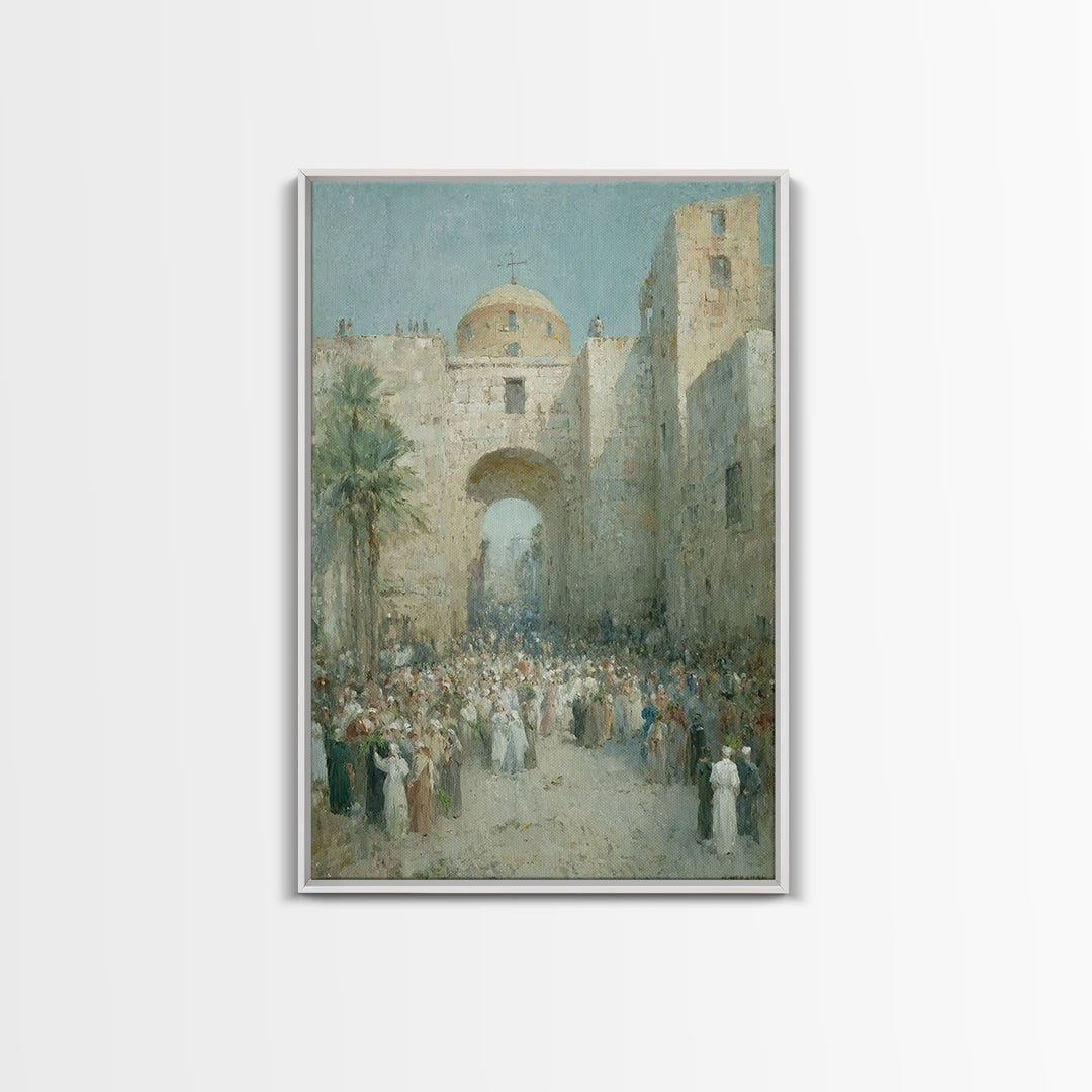 Holy Procession Rise | Framed Canvas Print | Christian Art Canvas | Christian Wall Art | Christian Art Gift | Abstract Christian Art