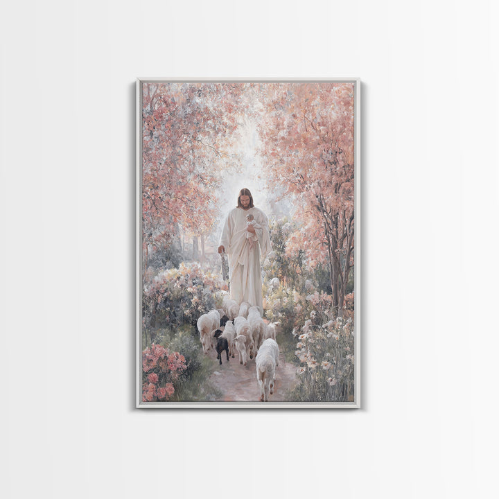Garden Of Hope - Framed Canvas Print - Christian Wall Art - Jesus Painting - Christian Art Canvas - Christian Christmas Art - Christian Dec