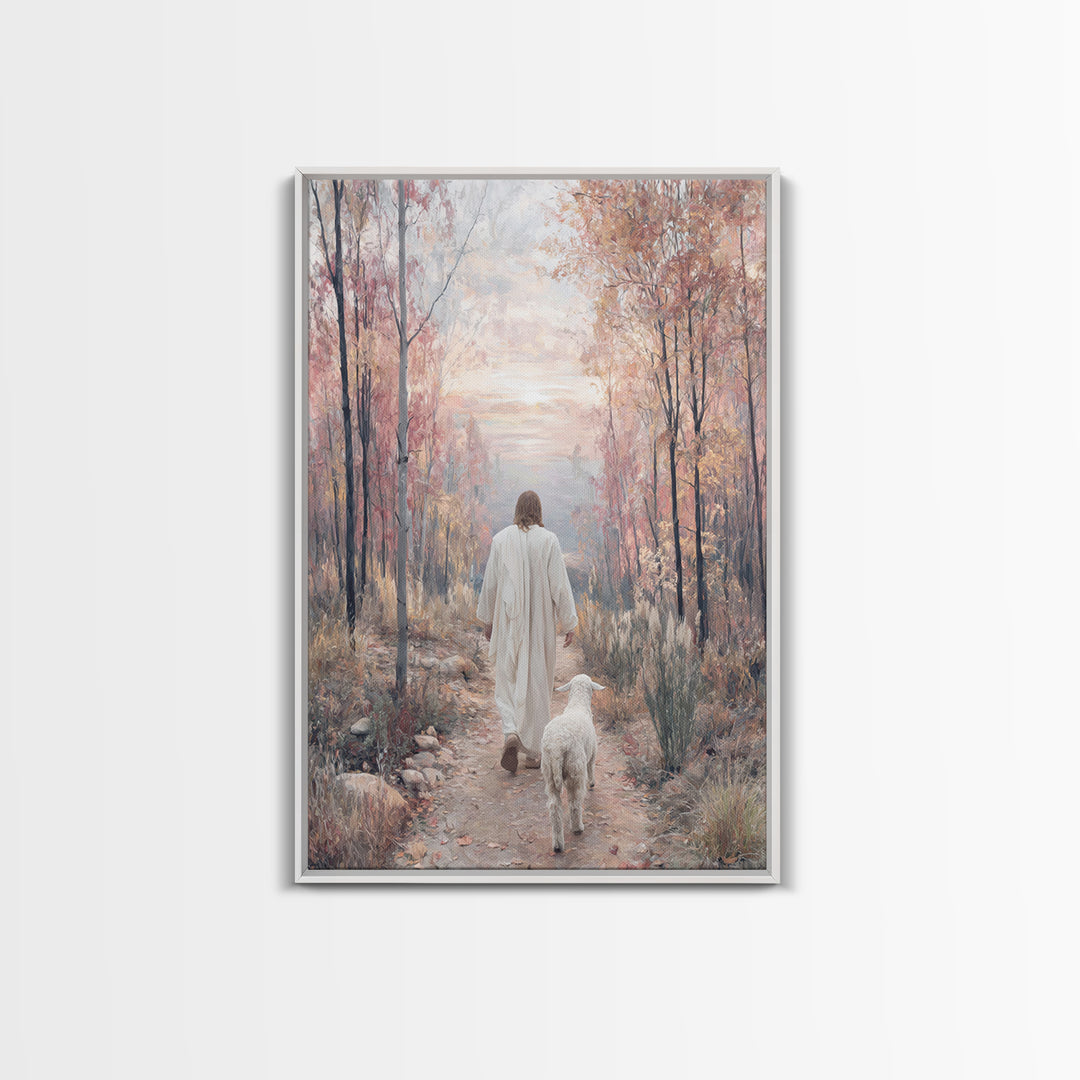 Forest Promise – Framed Canvas Print – Christian Art Painting – Christian Wall Art – Jesus Painting – Subtle Christian Paintings – Christia