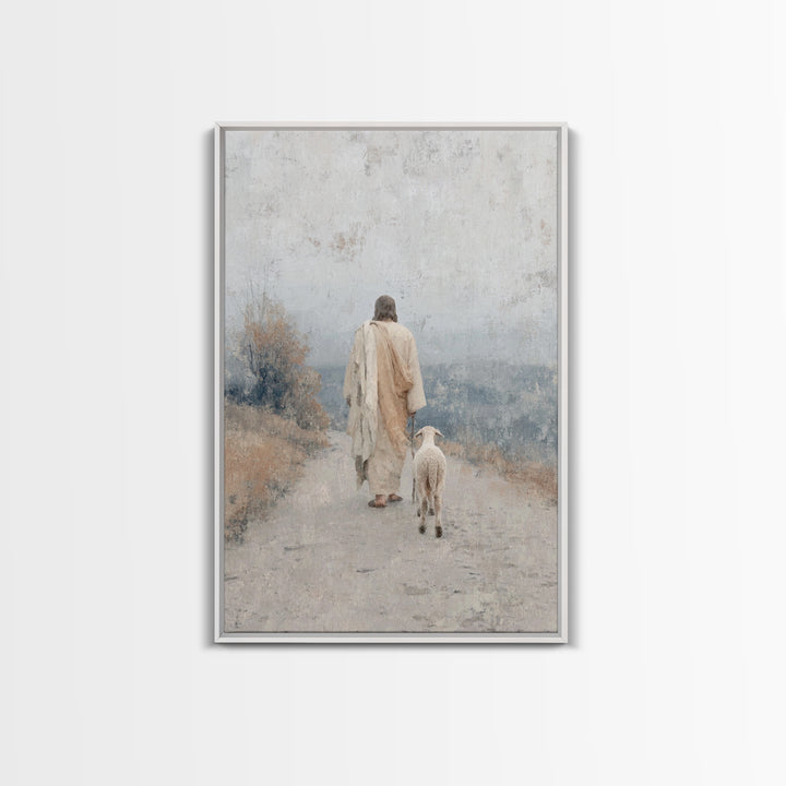 Horizon Walk – Framed Canvas Print – Christian Wall Art – Christian Art Print – Jesus Painting – Subtle Christian Art – Christian Christmas