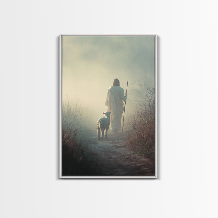 Path Of Peace – Framed Canvas Print – Christian Wall Art – Jesus Painting – Christian Art Canvas – Large Christian Painting – Modern Christ