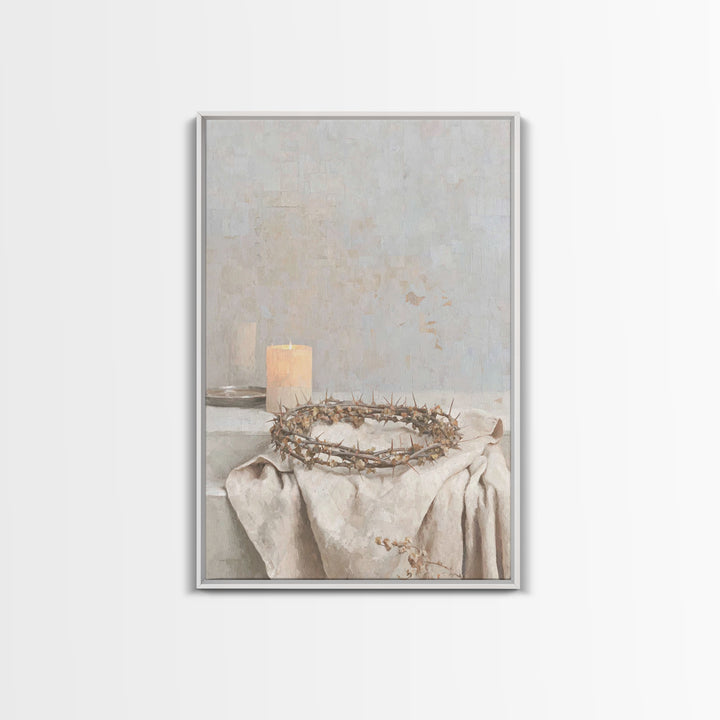 Mercy Crown Light, Framed Canvas Print, Christian Art Canvas, Christian Wall Art, Modern Christian Art, Christian Gift