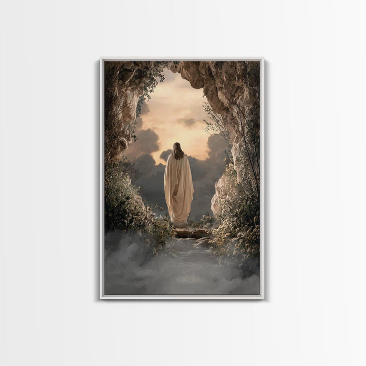 Resurrection Path – Framed Canvas Print – Christian Wall Art – Christian Art Canvas – Jesus Painting – Large Christian Painting – Modern Ch