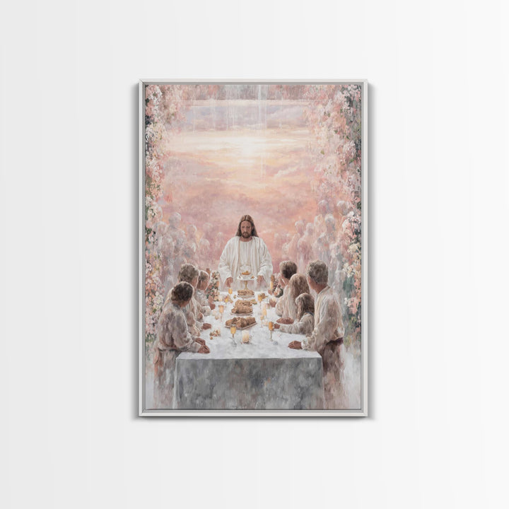 Heavenly Feast – Framed Canvas Print – Christian Wall Art – Christian Art Canvas – Christian Art – Jesus Painting – Christian Gift Ideas