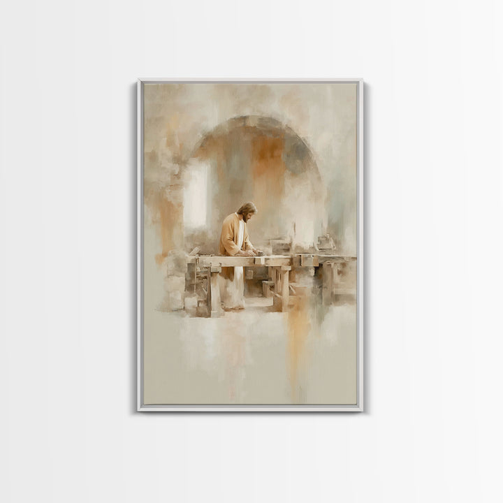 Craft Of Devotion – Framed Canvas Print – Christian Wall Art – Christian Art Canvas – Christian Painting – Minimalist Christian Art – Chris