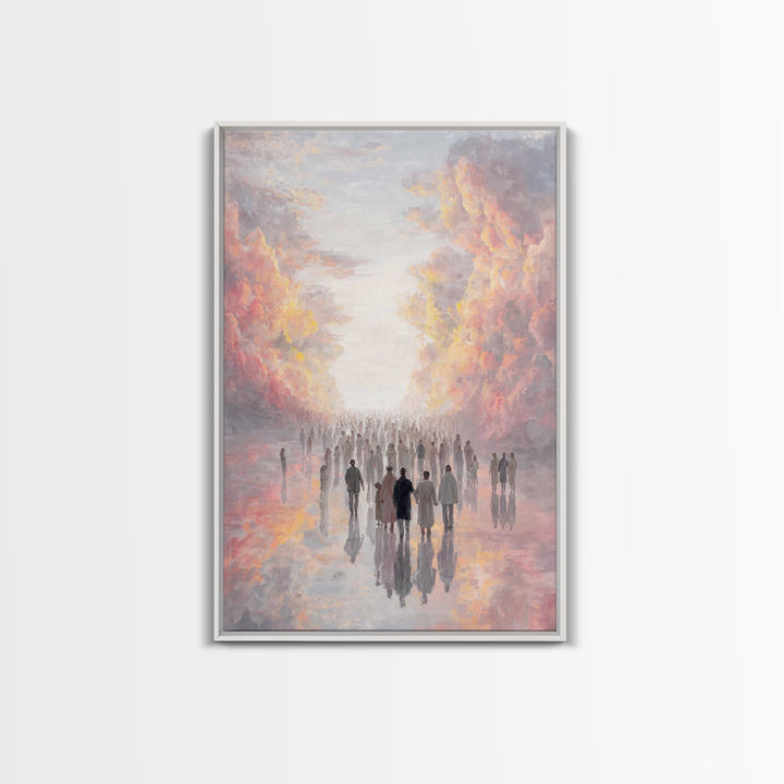 Heavenly Multitude | Framed Canvas Print | Christian Wall Art | Christian Art Canvas | Christian Painting | Christian Decor | Christmas Art