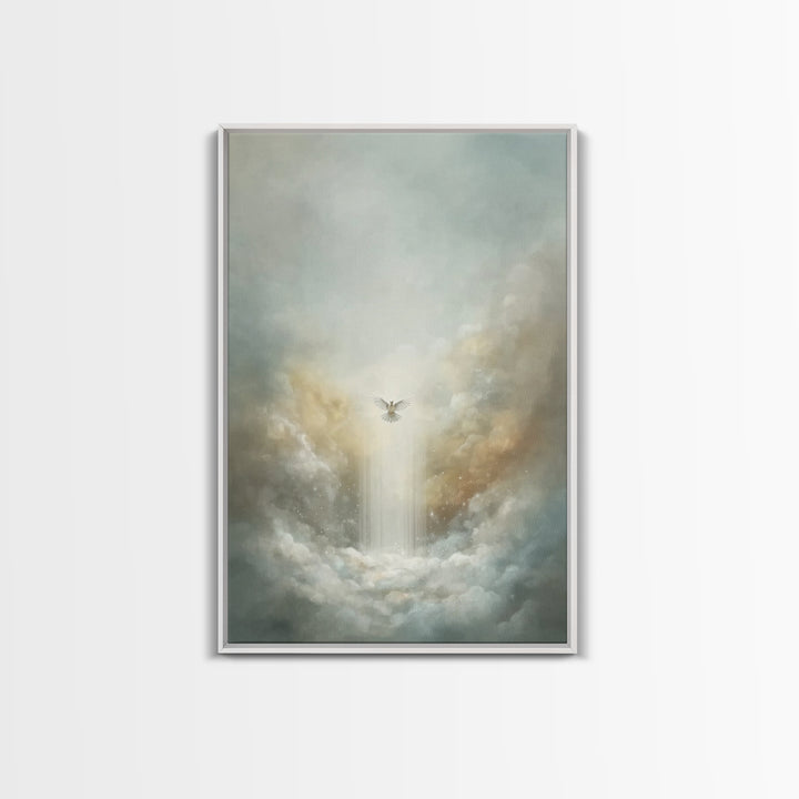 Heavenly Ascension, Framed Canvas Print, Christian Art Canvas, Christian Wall Art, Modern Christian Art, Subtle Christian Art, Christian Gi