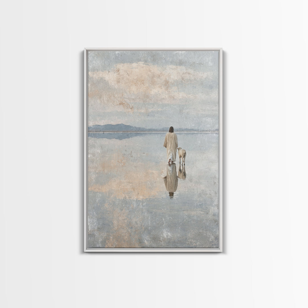 Horizon Of Peace – Framed Canvas Print – Christian Wall Art – Christian Art Canvas – Jesus Painting – Subtle Christian Art – Christian Gift