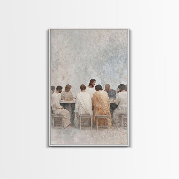 Heavenly Banquet – Framed Canvas Print – Christian Art Print – Christian Wall Art – Jesus Painting – Modern Christian Art – Christian Chris