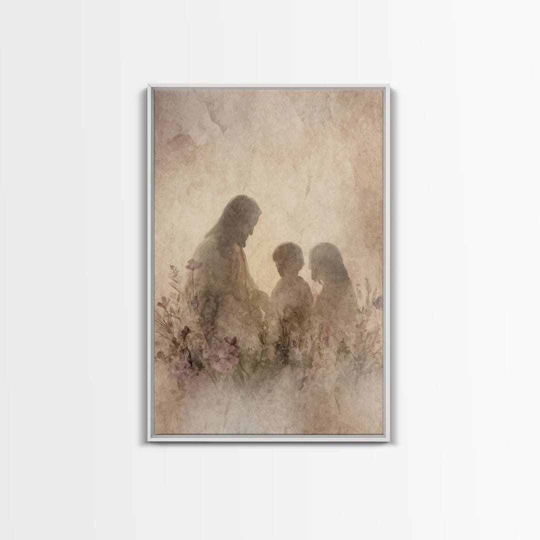 Blossoms Of Mercy – Framed Canvas Print – Christian Wall Art – Christian Art Canvas – Jesus Painting – Subtle Christian Art – Christian Art