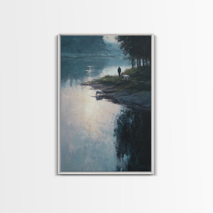 Silent Morning Hope, Framed Canvas Print, Christian Wall Art, Christian Art Canvas, Jesus Painting, Minimalist Christian Art, Christmas Art