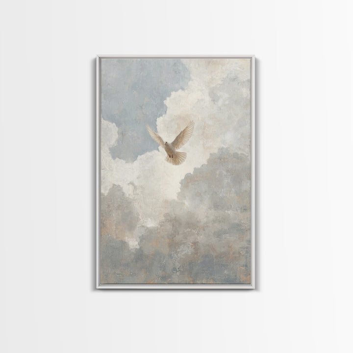 Cloudborne Peace – Framed Canvas Print – Christian Wall Art – Christian Art Canvas – Minimalist Christian Art – Subtle Christian Art – Chri