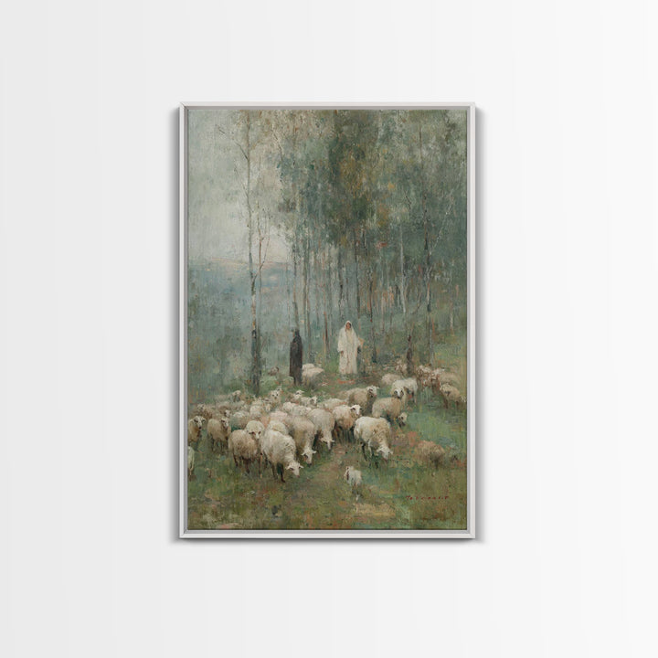 Pasture Of Grace – Framed Canvas Print – Christian Art Canvas – Christian Wall Art – Christian Painting – Subtle Christian Art – Christian