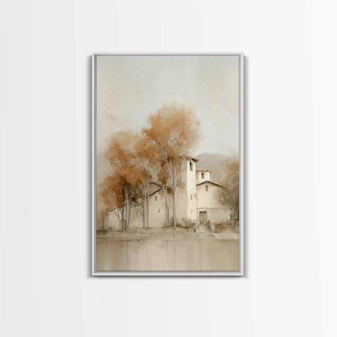 Sanctuary Stillness – Framed Canvas Print – Christian Art Canvas – Christian Wall Art – Vintage Christian Art – Christmas Art – Christian D