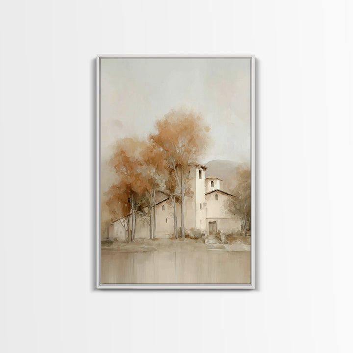 Sanctuary Stillness – Framed Canvas Print – Christian Art Canvas – Christian Wall Art – Vintage Christian Art – Christmas Art – Christian D