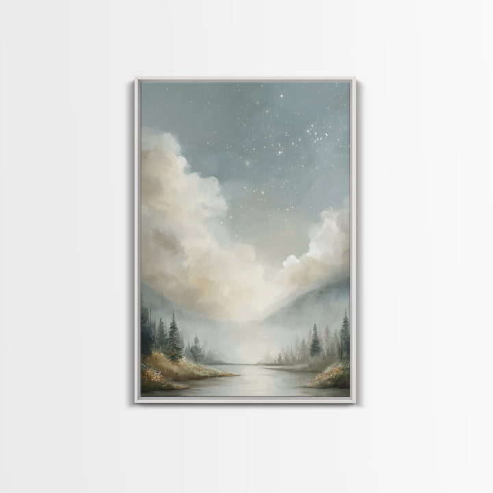 Celestial Valley – Framed Canvas Print – Christian Wall Art – Christian Art Canvas – Subtle Christian Art – Christmas Art Prints – Christia
