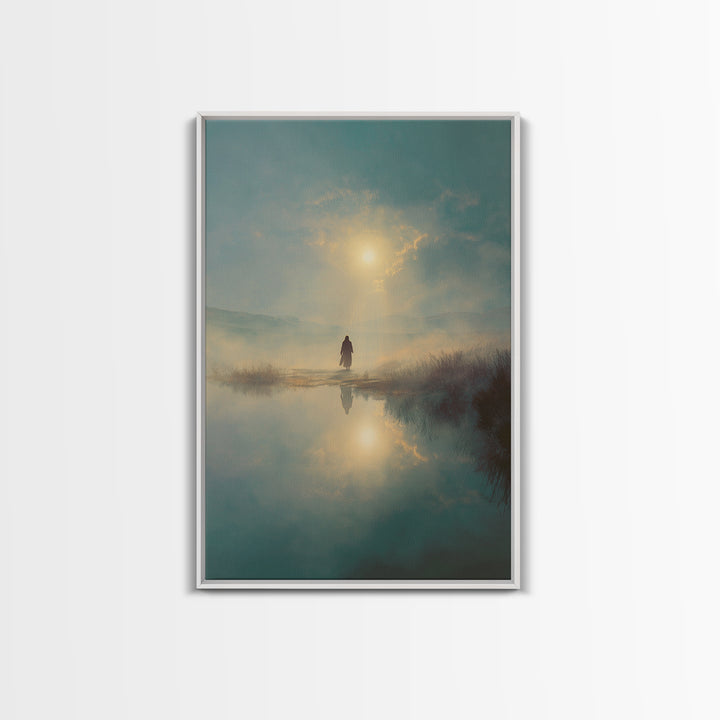 Radiant Dawn – Framed Canvas Print – Jesus Wall Art – Christian Art Print – Modern Christian Art – Christmas Art – Christian Gift Ideas