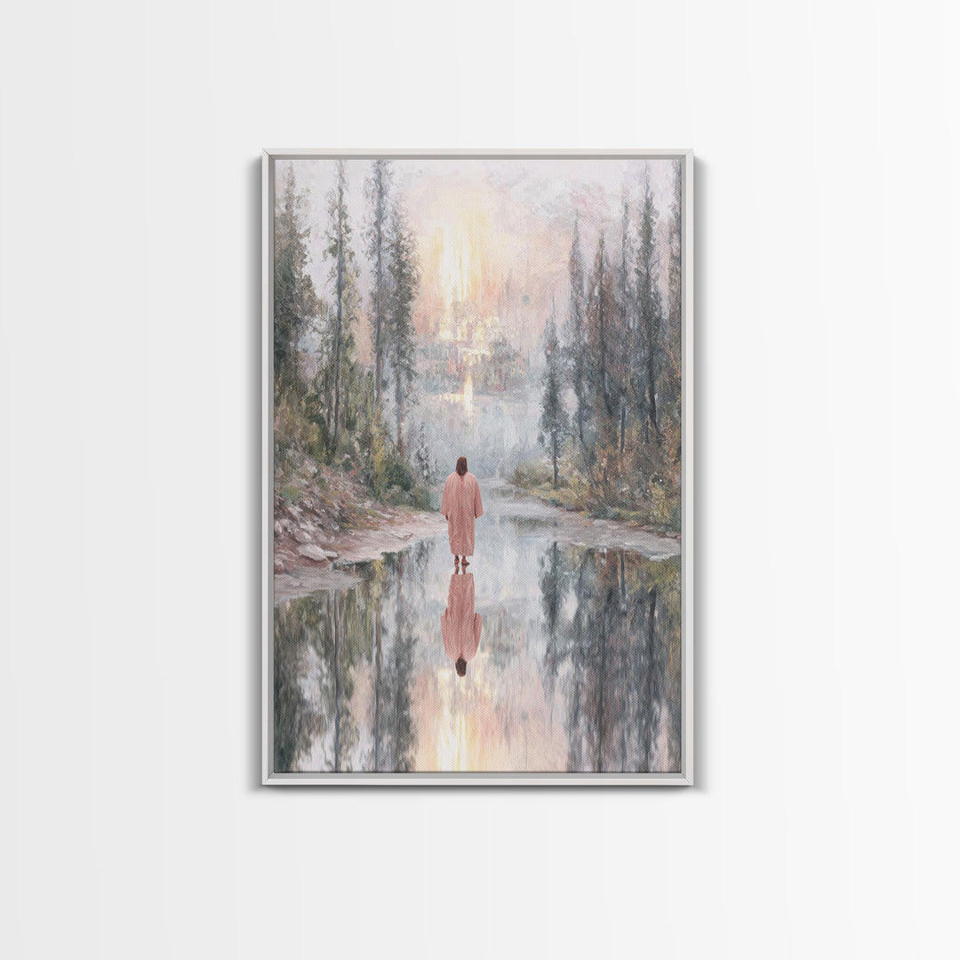 Eternal Light – Framed Canvas Print – Christian Art Work – Jesus Canvas Art – Subtle Christian Art – Christian Christmas Art – Christian De