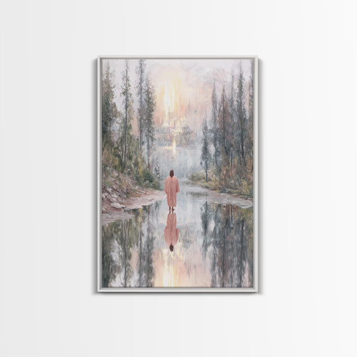Eternal Light – Framed Canvas Print – Christian Art Work – Jesus Canvas Art – Subtle Christian Art – Christian Christmas Art – Christian De