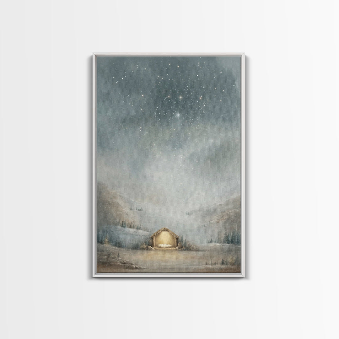 Star of Bethlehem – Framed Canvas Print – Christmas Art – Christian Wall Art – Christian Art Canvas – Christian Christmas Decor – Christian