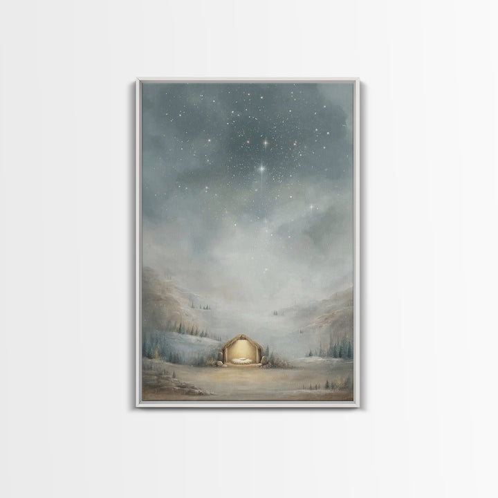 Star of Bethlehem – Framed Canvas Print – Christmas Art – Christian Wall Art – Christian Art Canvas – Christian Christmas Decor – Christian