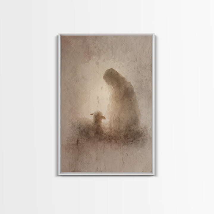 Holy Night Stillness | Framed Canvas Print | Christian Wall Art | Christmas Wall Art | Christian Christmas Art | Jesus Christmas Art | Chri