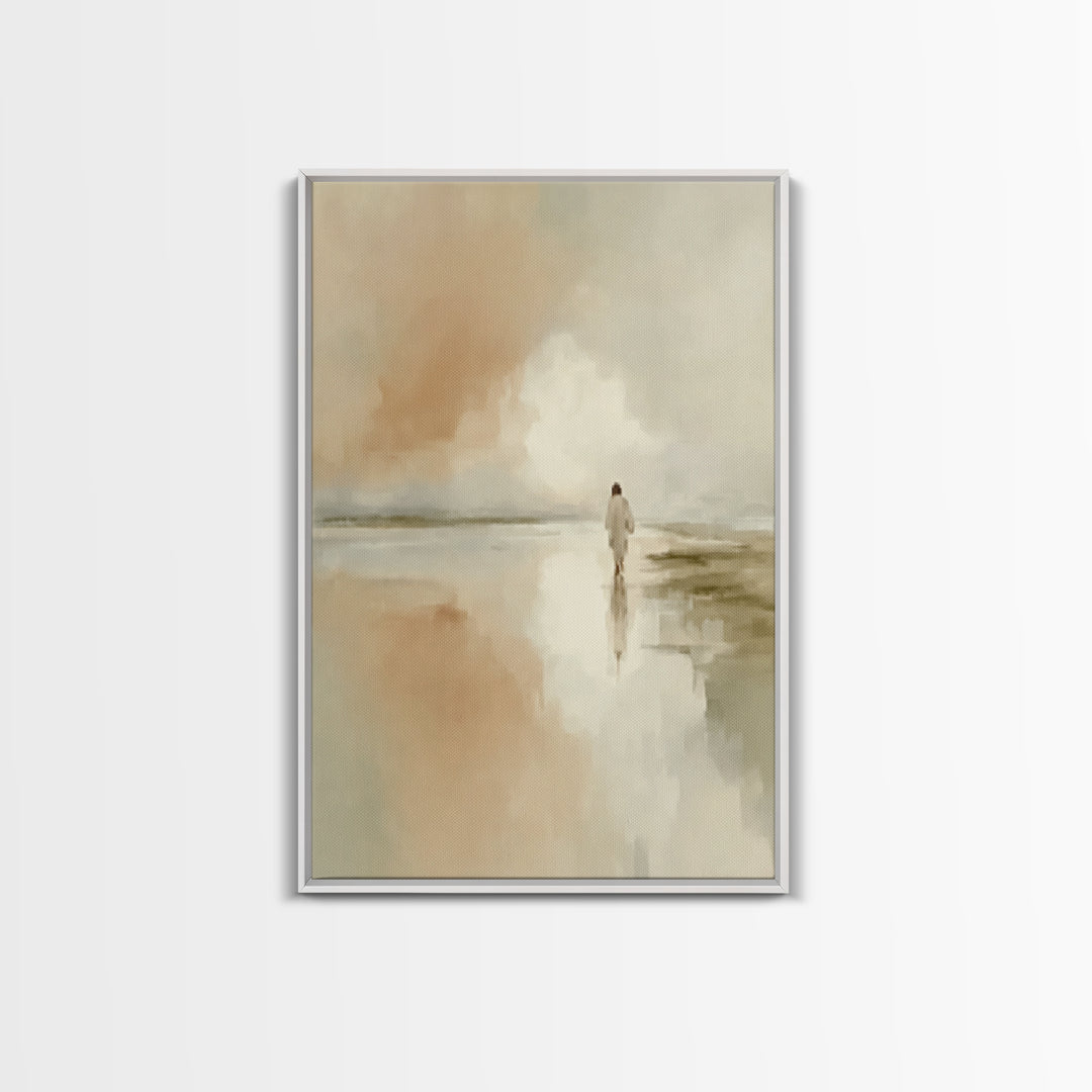 Graceful Shore Path | Framed Canvas Print | Christian Wall Art | Christian Art Canvas | Modern Christian Art | Subtle Christian Art | Chris