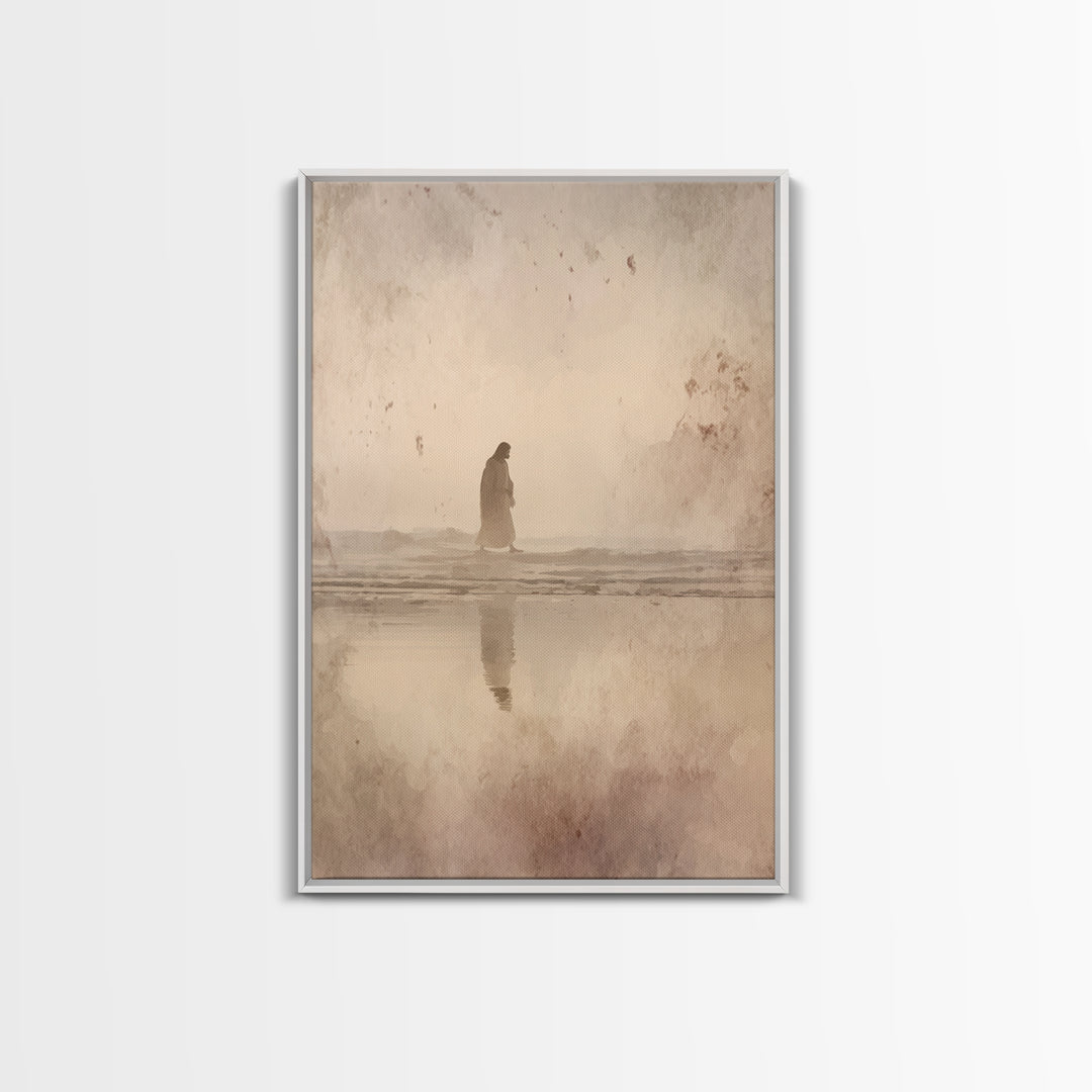 Desert Walk Grace | Framed Canvas Print | Christian Wall Art | Subtle Christian Art | Jesus Art Print | Christian Art Canvas | Christian Pa