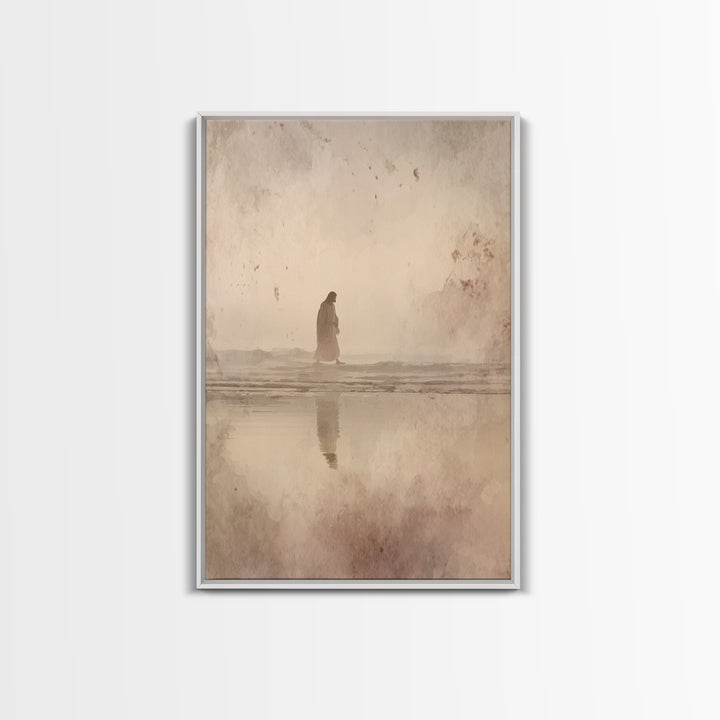 Desert Walk Grace | Framed Canvas Print | Christian Wall Art | Subtle Christian Art | Jesus Art Print | Christian Art Canvas | Christian Pa