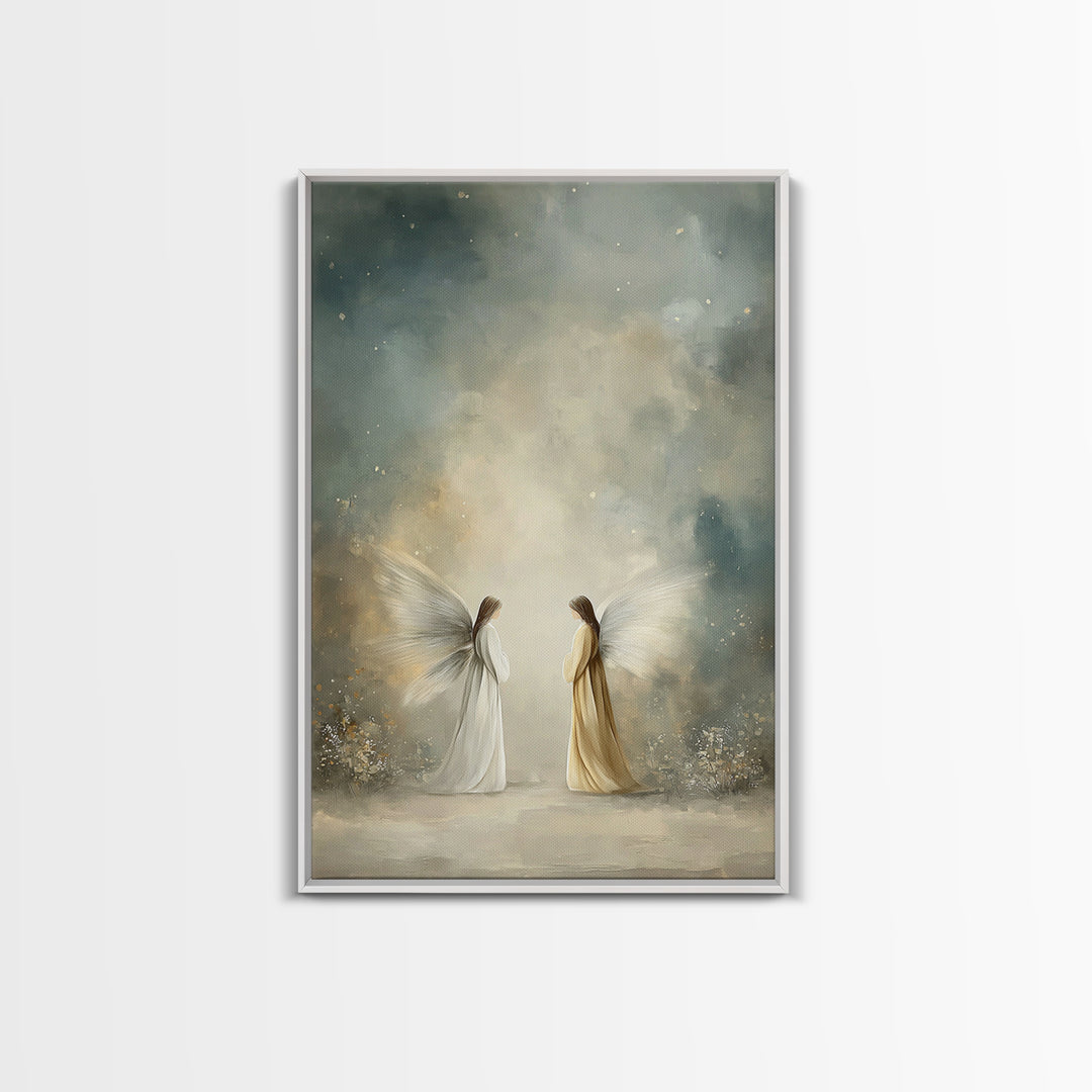 Heavenly Dawn Grace – Framed Canvas Print – Christian Wall Art – Christian Art Canvas – Christmas Art – Christian Decor – Modern Art