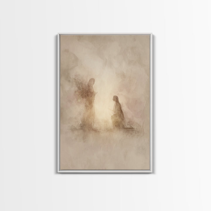 Radiant Faith Dawn – Framed Canvas Print – Christian Art – Christian Wall Art – Subtle Christian Art – Christian Painting – Christmas Art
