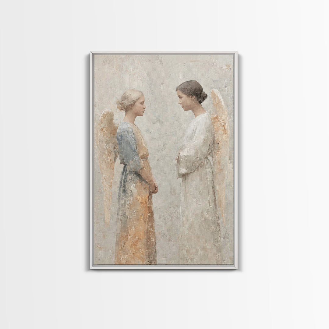 Celestial Peace Glow | Framed Canvas Print | Christian Wall Art | Christian Art Canvas | Moody Christmas Art | Christian Decor | Christian