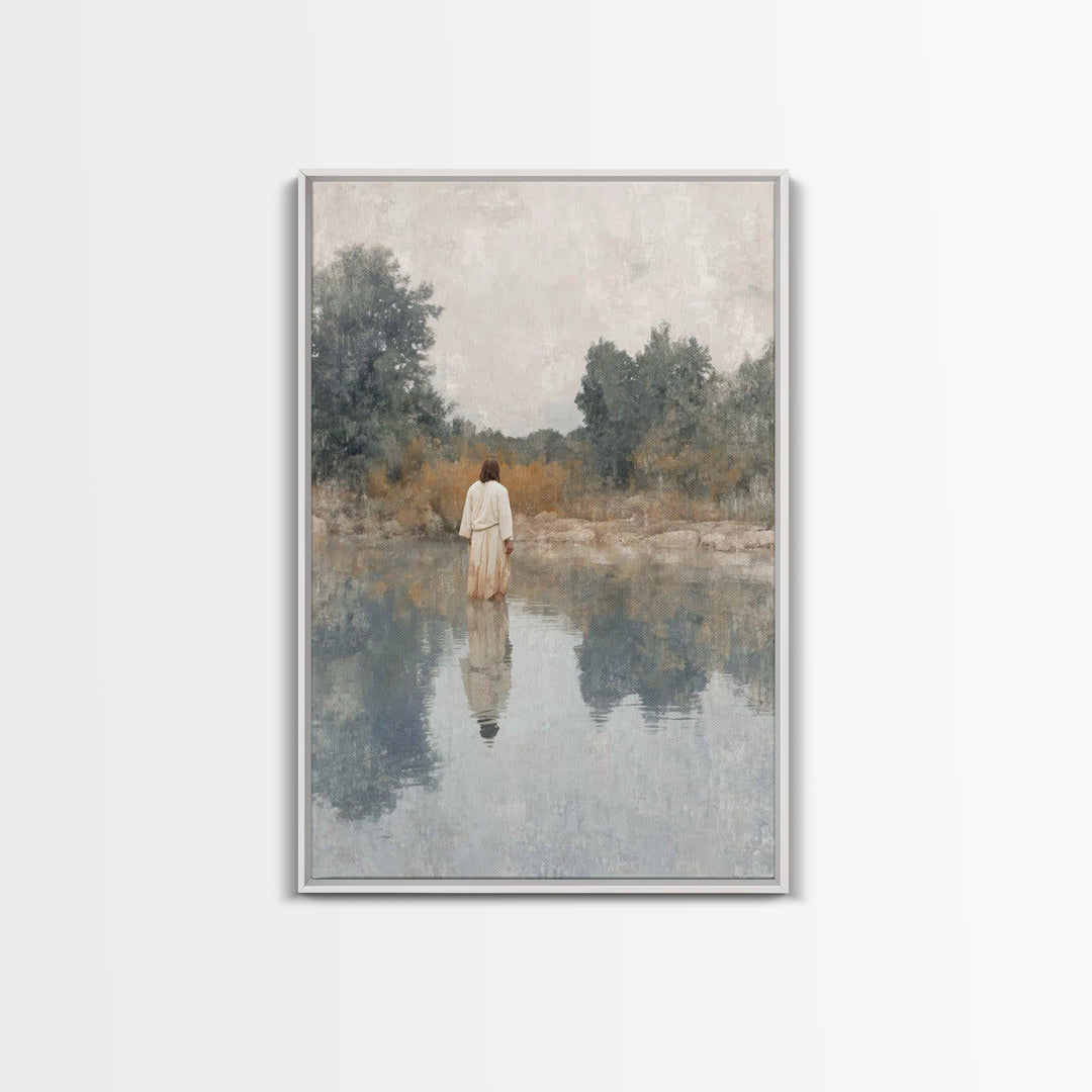 Silent Journey | Framed Canvas Print | Subtle Christian Art | Christian Wall Art | Christian Art Canvas | Large Christian Painting | Christ