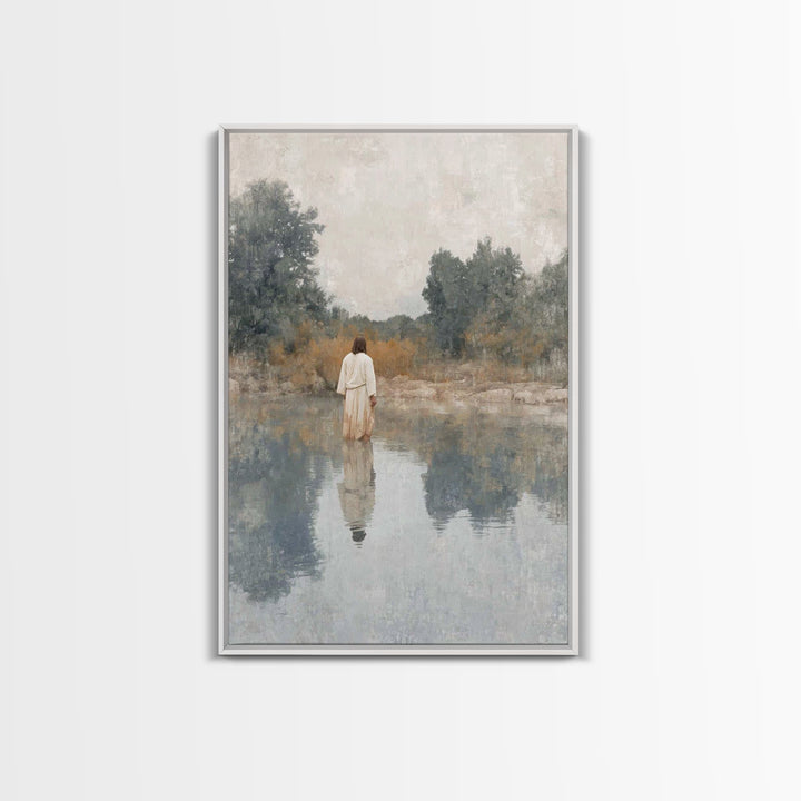 Silent Journey | Framed Canvas Print | Subtle Christian Art | Christian Wall Art | Christian Art Canvas | Large Christian Painting | Christ