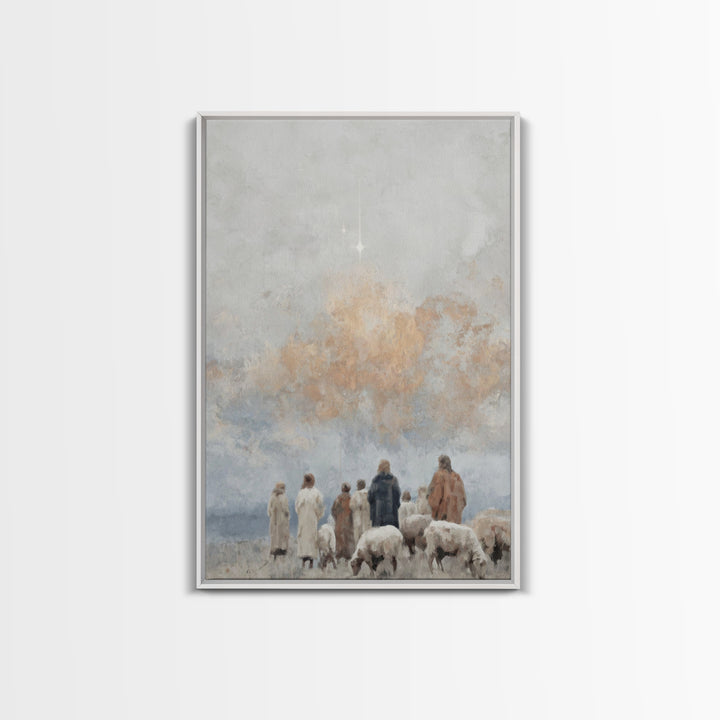 Shepherds Of Wonder | Framed Canvas Print | Christian Wall Art | Christian Christmas Art | Christian Art Canvas | Christmas Art Prints | Ch