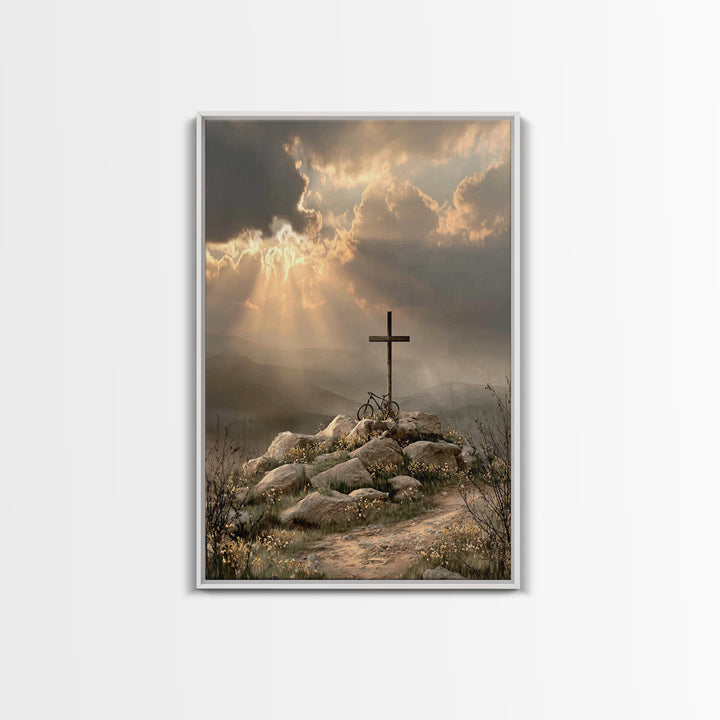 Rays Of Mercy | Framed Canvas Print | Christian Wall Art | Christian Art | Christian Art Canvas | Large Christian Art | Christian Gift Idea
