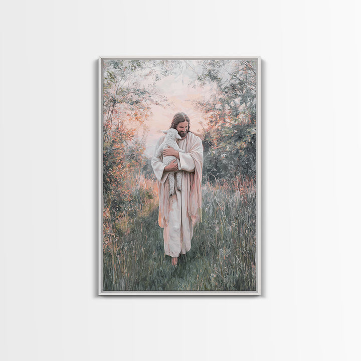 Field Of Compassion – Framed Canvas Print – Christian Art Canvas – Christian Wall Art – Vintage Christian Art – Christian Paintings – Chris