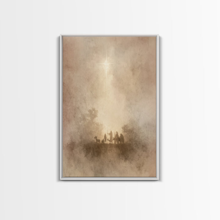 Guiding Light | Framed Canvas Print | Christian Wall Art | Christmas Art Prints | Christian Art Canvas | Subtle Christian Art | Christian C