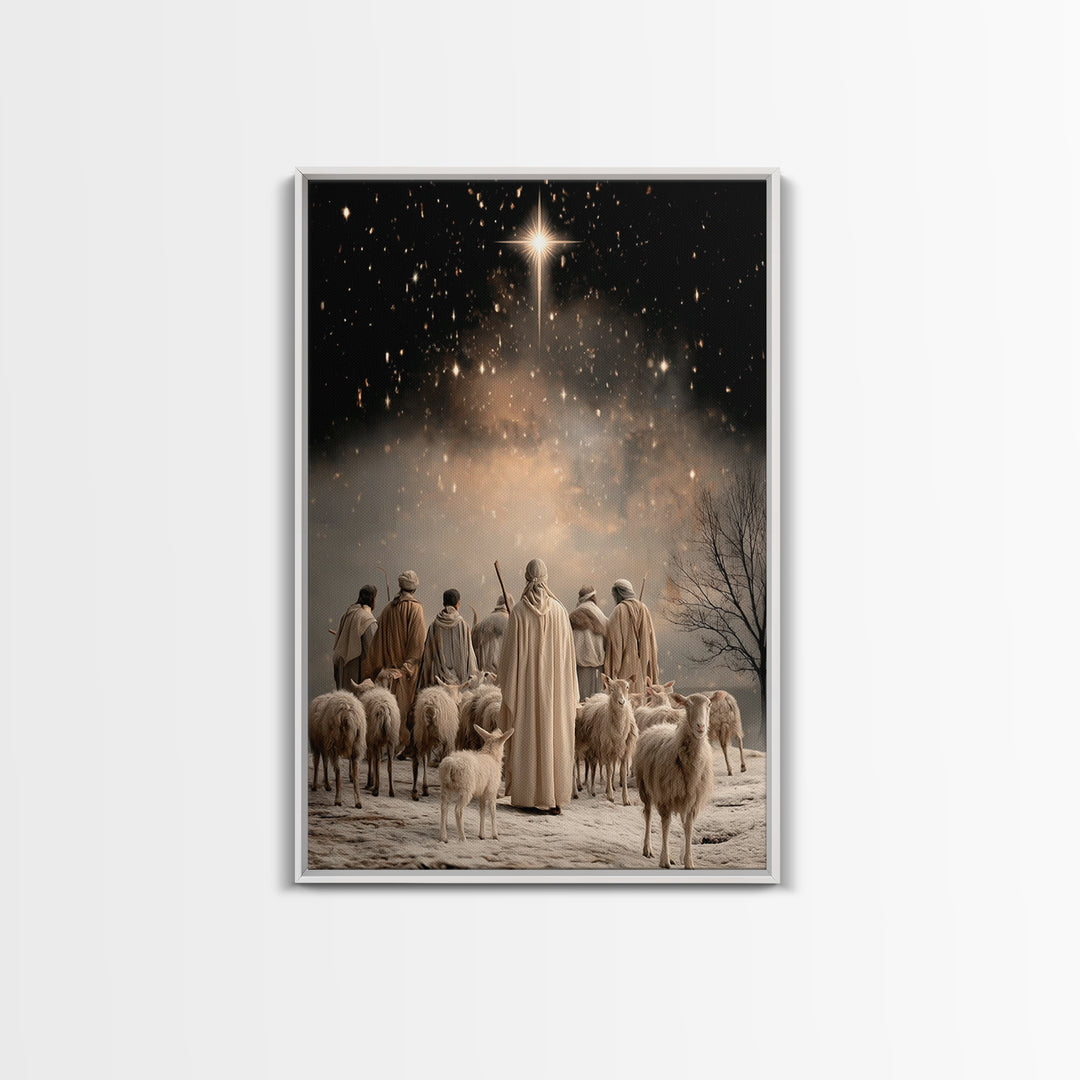 Bethlehem Plains | Framed Canvas Print | Christmas Art Prints | Christian Art Canvas | Christian Wall Art | Vintage Christian Art | Christi