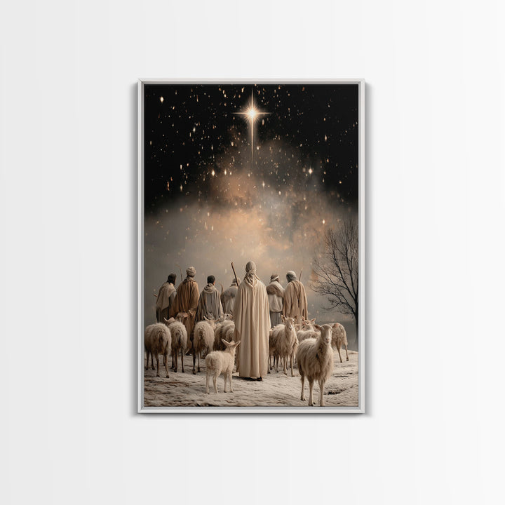 Bethlehem Plains | Framed Canvas Print | Christmas Art Prints | Christian Art Canvas | Christian Wall Art | Vintage Christian Art | Christi