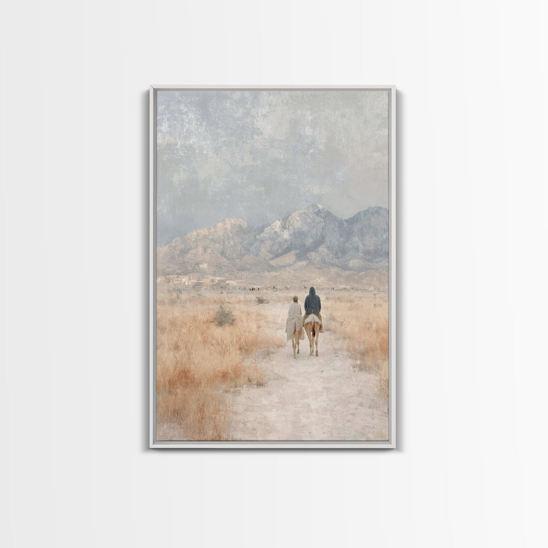 Desert Journey Light – Framed Canvas Print – Christian Wall Art – Jesus Painting – Christian Art Canvas – Christmas Art – Christmas Wall Ar