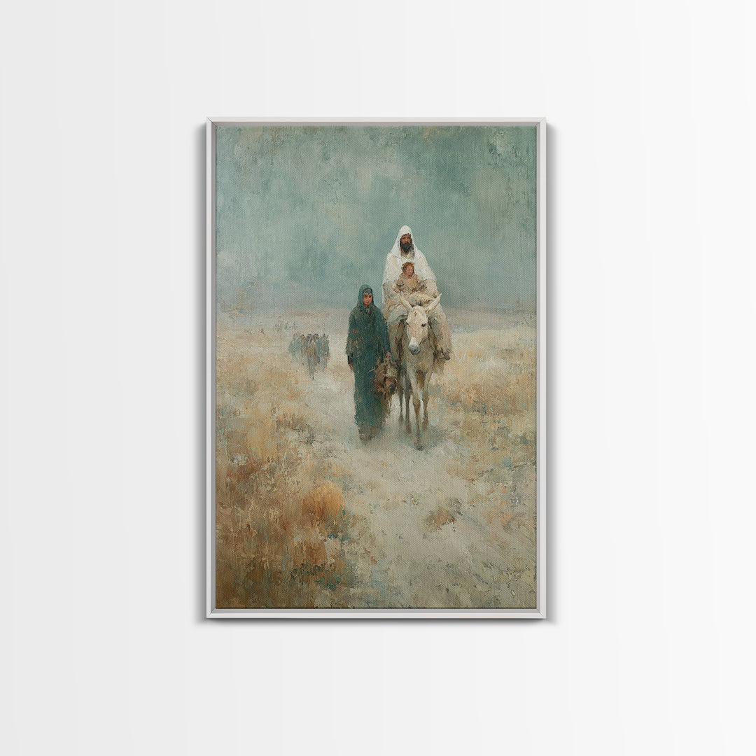 Sacred Refuge Path – Framed Canvas Print – Christian Art Canvas – Christian Wall Art – Christmas Art – Jesus Painting – Christian Decor