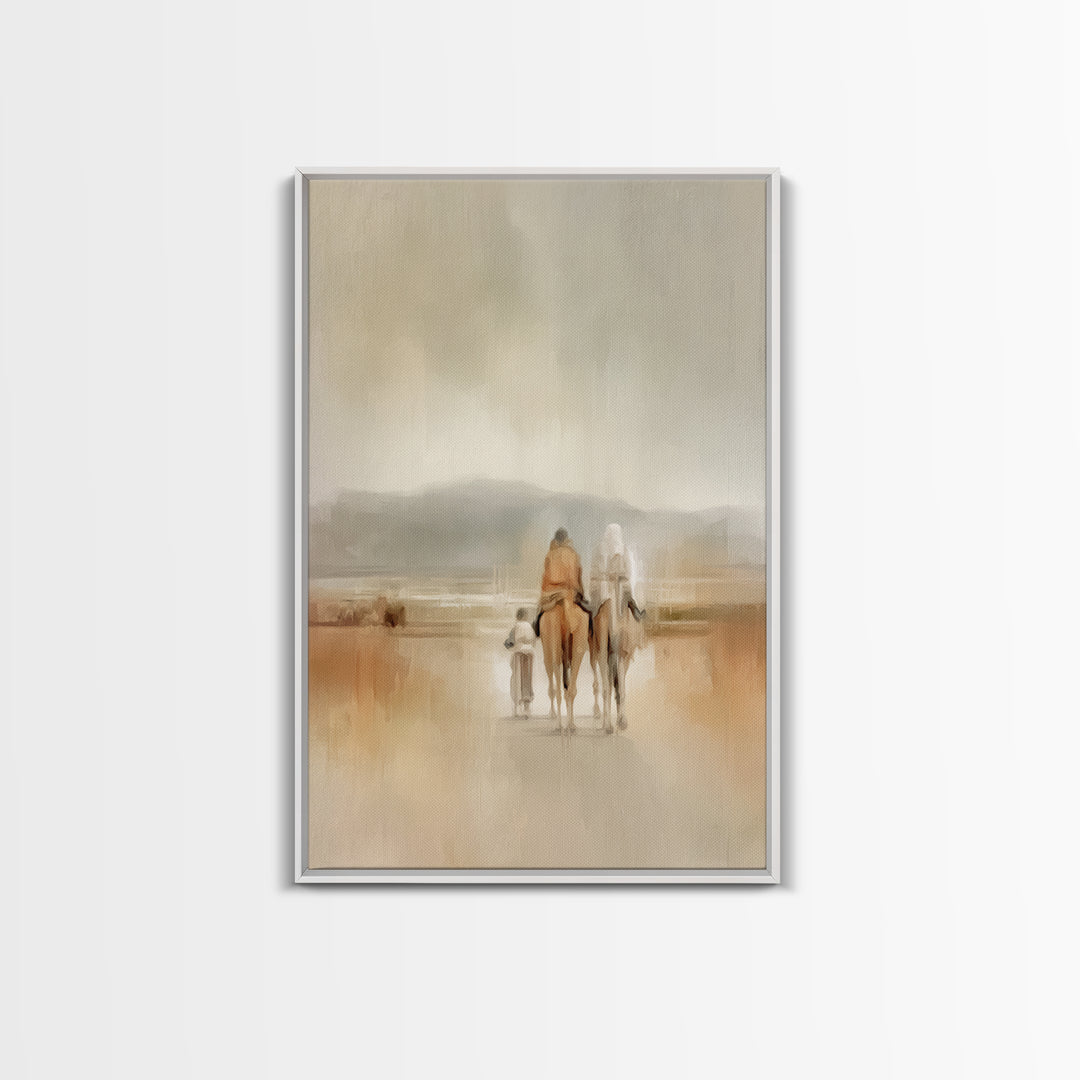 Evening Star Trail – Framed Canvas Print – Christian Art Canvas – Christian Christmas Art – Jesus Painting – Christian Wall Art – Christmas