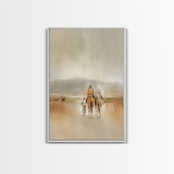 Evening Star Trail – Framed Canvas Print – Christian Art Canvas – Christian Christmas Art – Jesus Painting – Christian Wall Art – Christmas