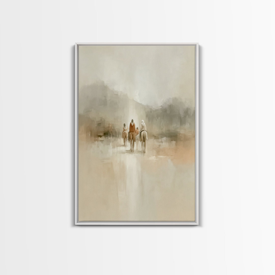 Radiant Horizon Walk – Framed Canvas Print – Christian Wall Art – Christian Art Canvas – Christmas Art – Jesus Painting – Christian Decor