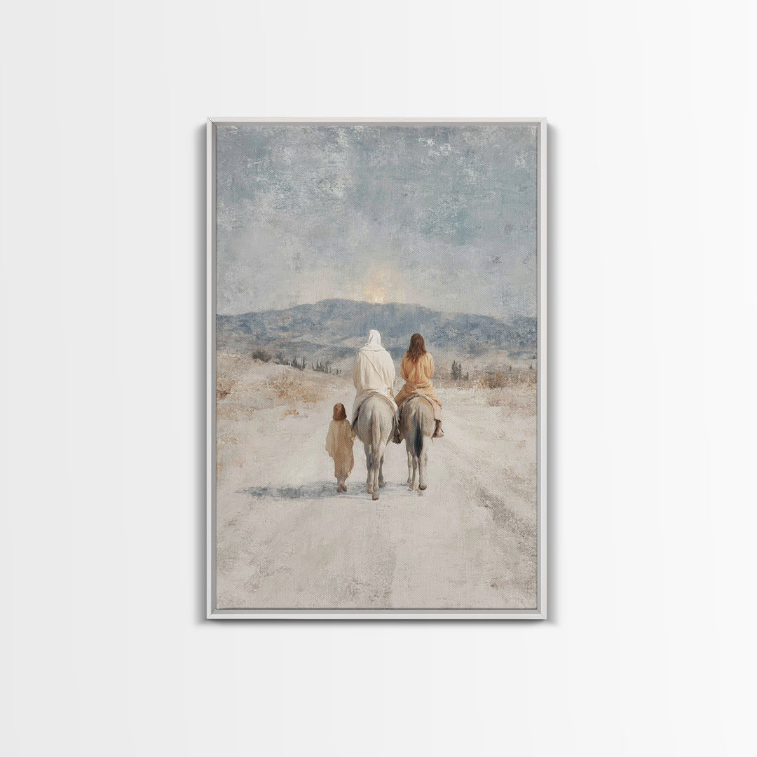 Holy Road Light | Framed Canvas Print | Christian Art Canvas | Christian Wall Art | Christian Christmas Art | Jesus Painting | Christian De