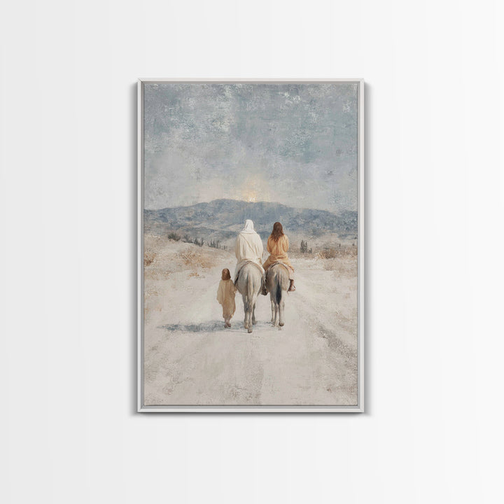 Holy Road Light | Framed Canvas Print | Christian Art Canvas | Christian Wall Art | Christian Christmas Art | Jesus Painting | Christian De