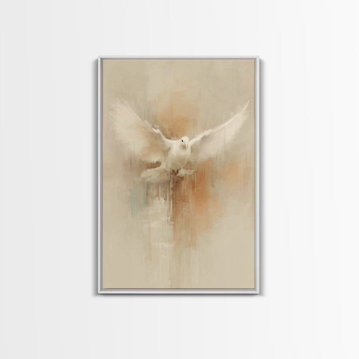 Heavenly Dove Light | Framed Canvas Print | Christian Wall Art | Christian Art Canvas | Christian Art | Christian Decor | Christian Gift