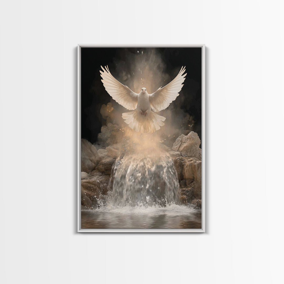 Living Water Light – Framed Canvas Print – Christian Art Canvas – Christian Wall Art – Christian Art – Christian Painting – Christian Gift