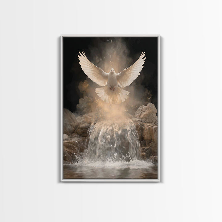 Living Water Light – Framed Canvas Print – Christian Art Canvas – Christian Wall Art – Christian Art – Christian Painting – Christian Gift